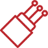 red fiber optic icon fiber optic icon